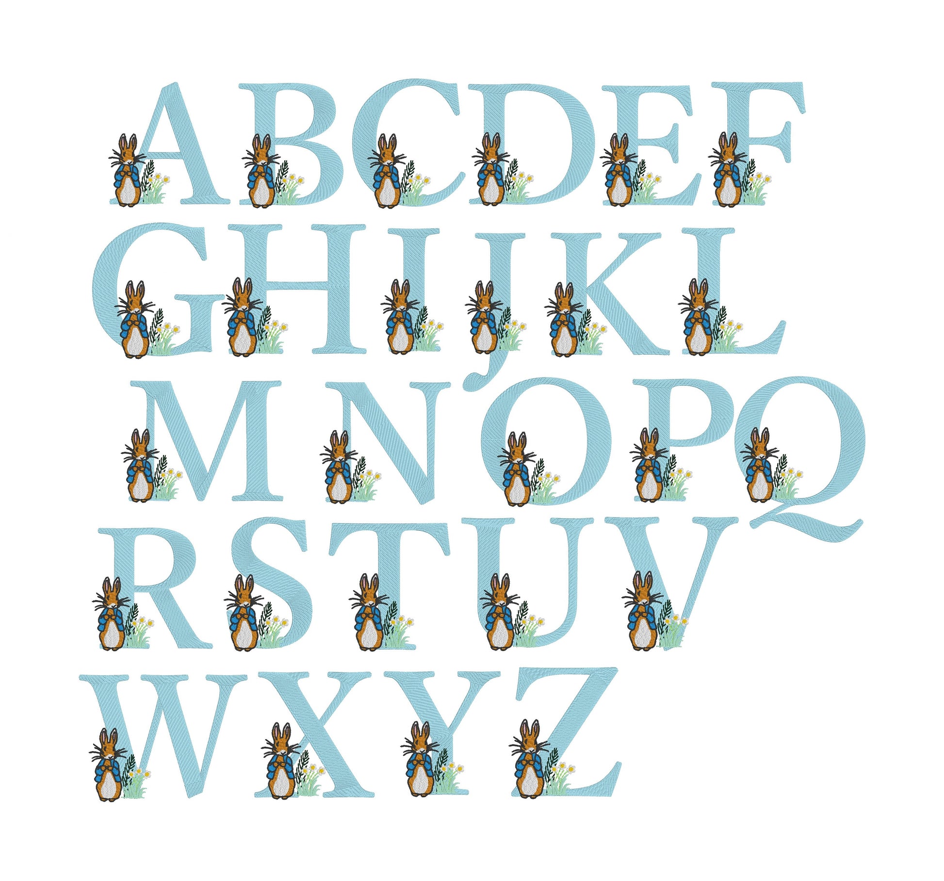 Bunny Baby Boy Quilt, Personalized, Baby Blanket, Blue Quilt, New Baby Gift, Embroidered Name, Custom Baby Quilt, Baby's Name