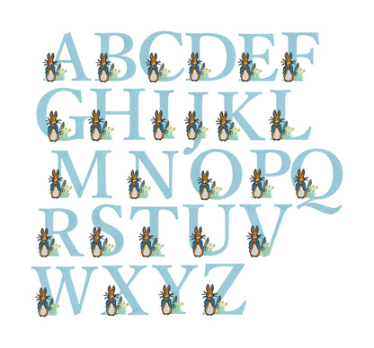 Bunny Baby Boy Quilt, Personalized, Baby Blanket, Blue Quilt, New Baby Gift, Embroidered Name, Custom Baby Quilt, Baby's Name