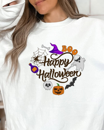 Halloween Heart Sweatshirt, Embroidered