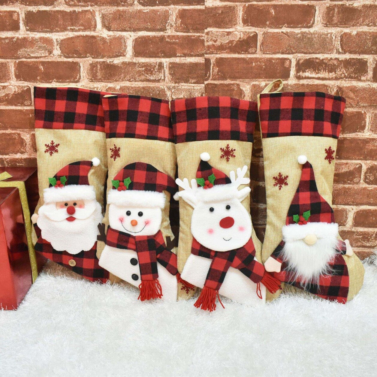 Personalized Christmas Stocking, Gnome, Santa Claus, Snowman
