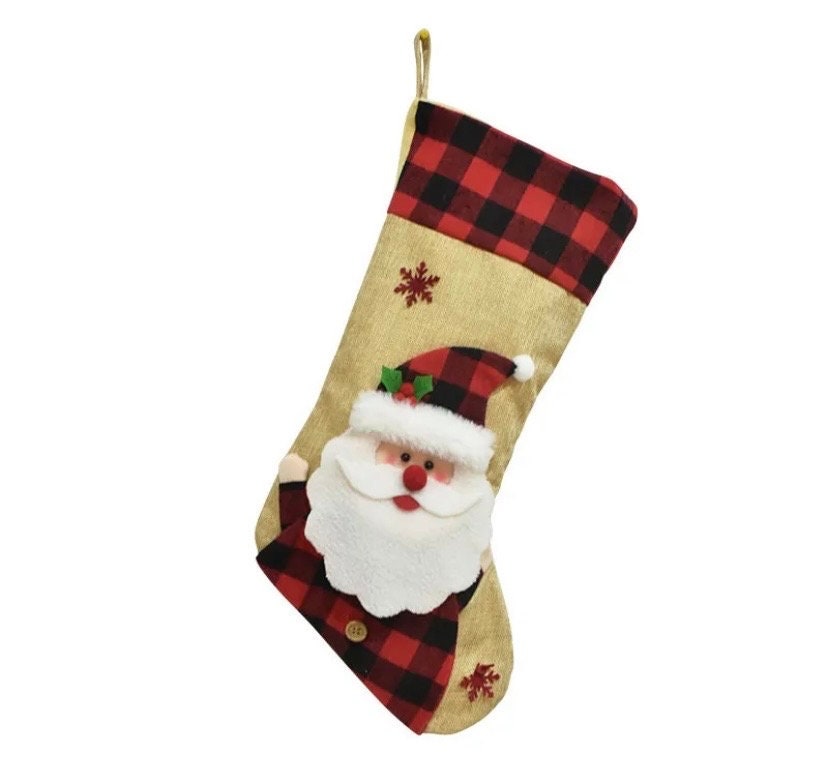 Personalized Christmas Stocking, Gnome, Santa Claus, Snowman