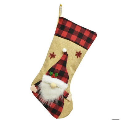 Personalized Christmas Stocking, Gnome, Santa Claus, Snowman