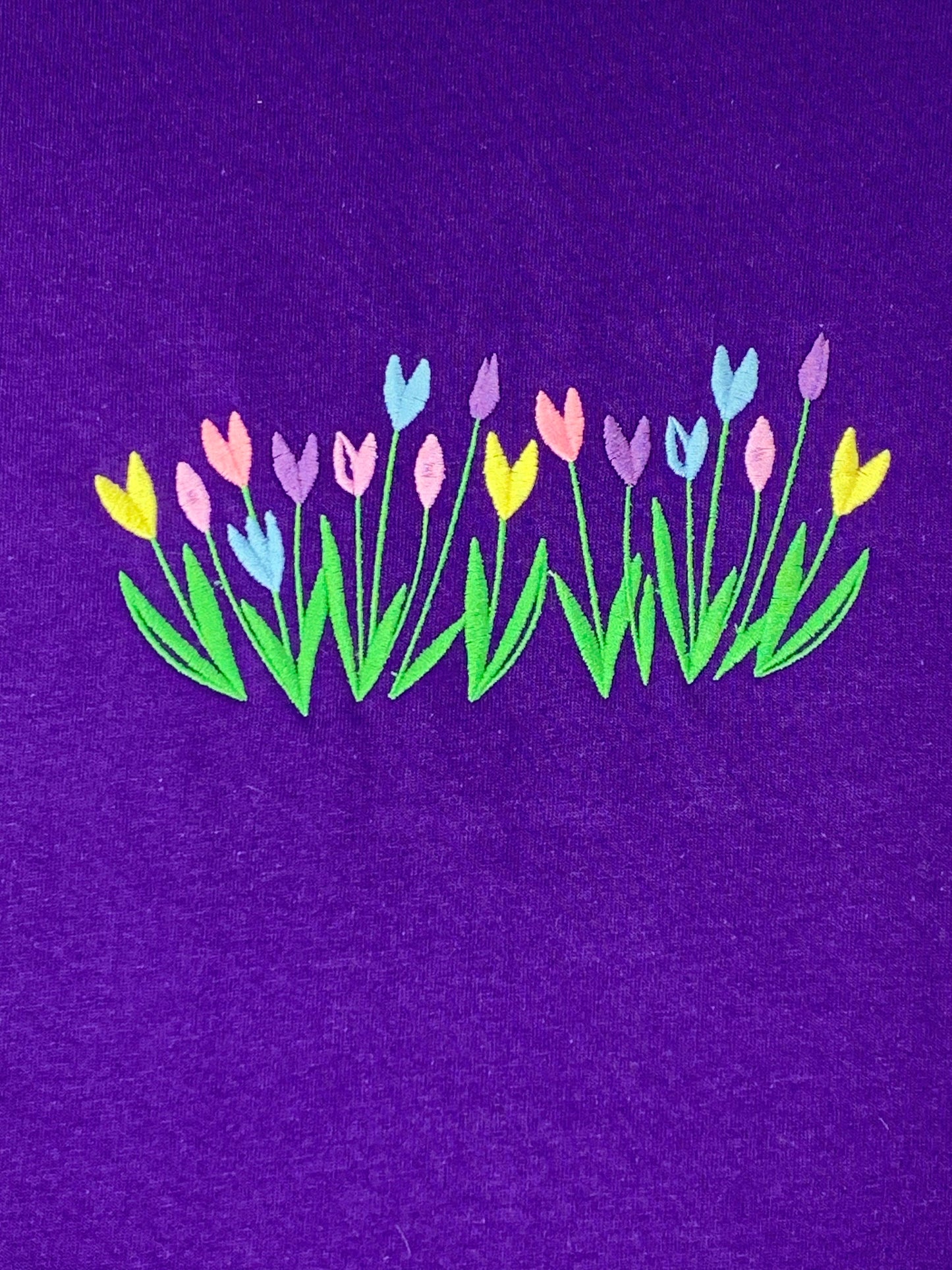 Purple Tulip Spring Flowers Tee Shirt