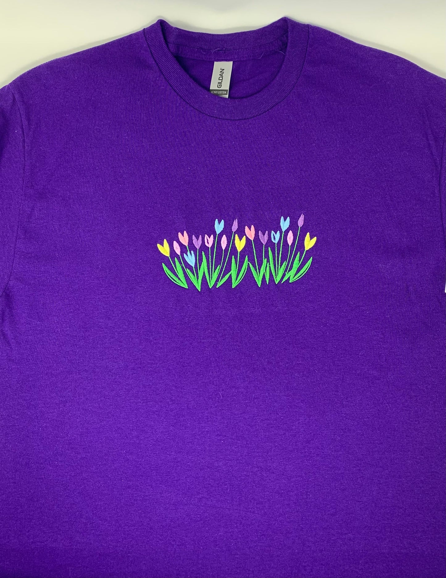 Purple Tulip Spring Flowers Tee Shirt