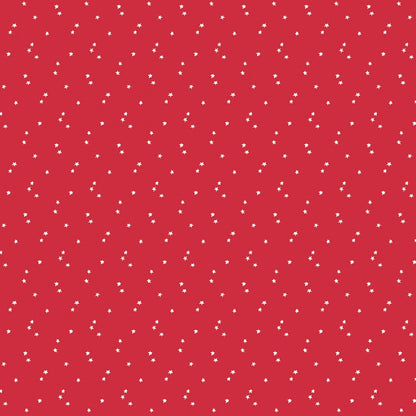 Christmas Red Star Yardage,Seasona; Basics, Riley Blake, Fabric Yardage