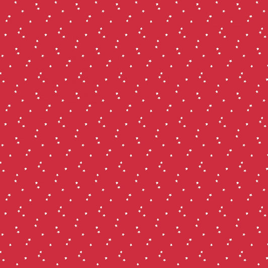 Christmas Red Star Yardage,Seasona; Basics, Riley Blake, Fabric Yardage