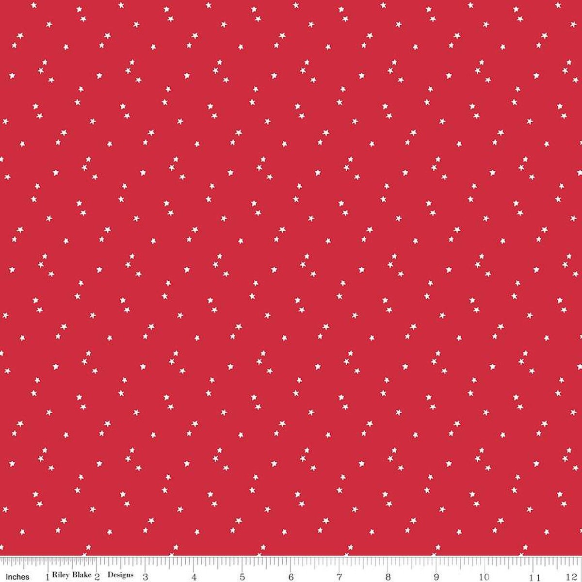 Christmas Red Star Yardage,Seasona; Basics, Riley Blake, Fabric Yardage