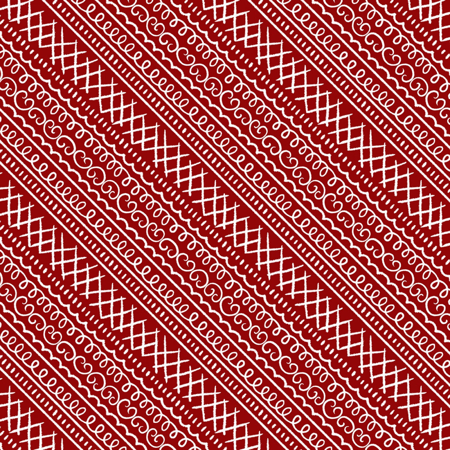 Christmas fabric yardage, Baking Up Joy, Red Icing Stripe, Red, White, Wilmington Prints