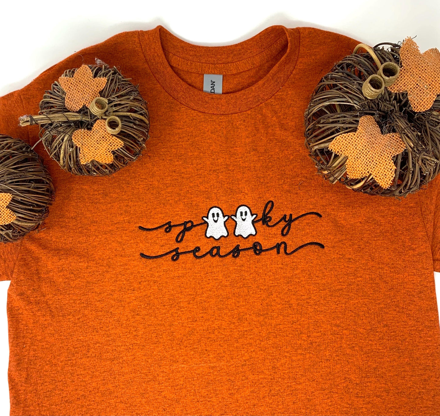 Spooky Season Halloween Unisex Tee Shirt Embroidered