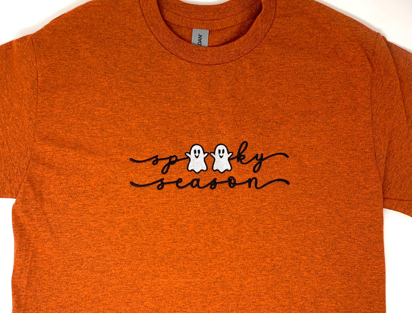 Spooky Season Halloween Unisex Tee Shirt Embroidered
