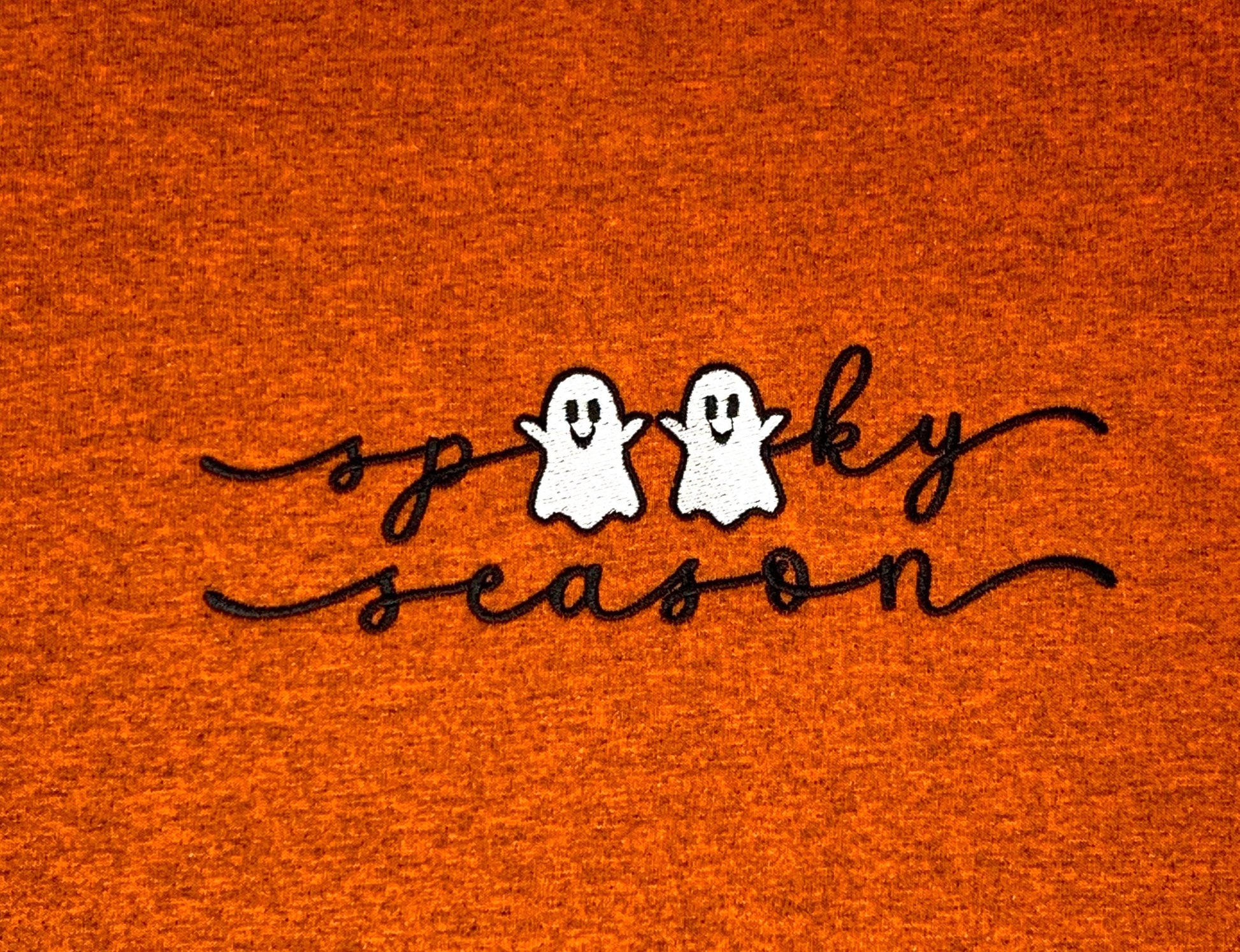 Spooky Season Halloween Unisex Tee Shirt Embroidered