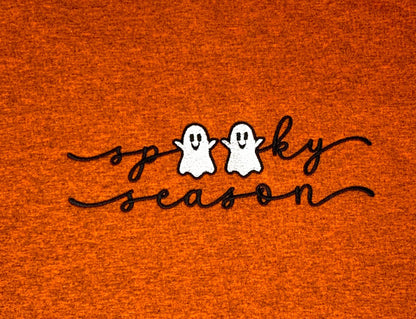 Spooky Season Halloween Unisex Tee Shirt Embroidered
