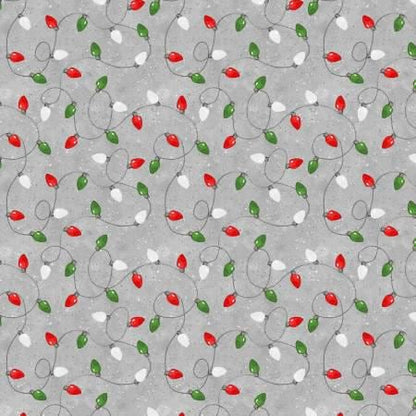 Christmas fabric yardage, Christmas Lights, Baby Its Gnomes Outside, Wilmington Prints