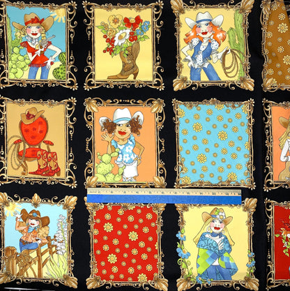 Cowgirl Fabric Panel, Whoa Girl!, Loralei Designs,