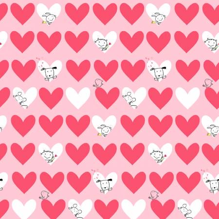 Pink Red Fabric Squares, 5 inch Stacker, Charm Pack, Valentines Day, Love is in the Air, Clothworks, Jim Ishikawa