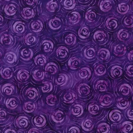 Batik Fabric Squares, Moonshadow Batik, Charm Pack, Purple, Green, Wilmington Prints