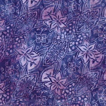 Batik Fabric Squares, Moonshadow Batik, Charm Pack, Purple, Green, Wilmington Prints
