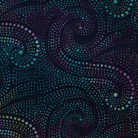 Batik Fabric Squares, Moonshadow Batik, Charm Pack, Purple, Green, Wilmington Prints