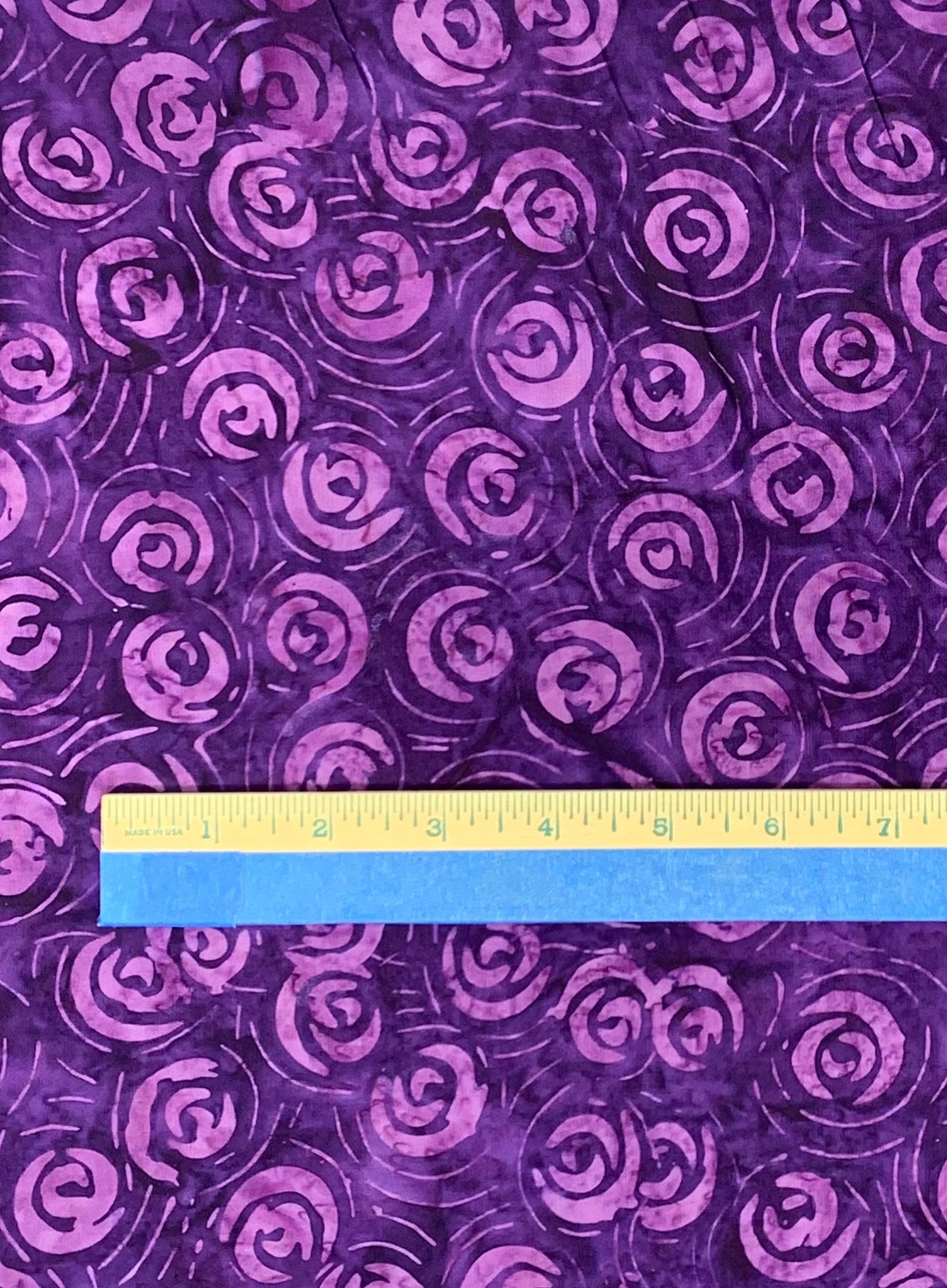 Purple Yardage, Purple Rose Buds, Moonshadow Batik, Wilmington Prints