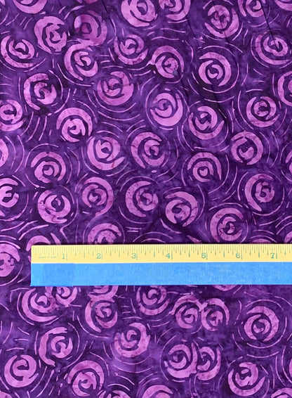 Purple Yardage, Purple Rose Buds, Moonshadow Batik, Wilmington Prints