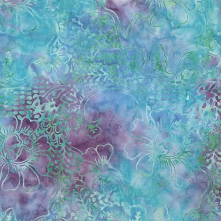 Batik Fabric Squares, Moonshadow Batik, Charm Pack, Purple, Green, Wilmington Prints