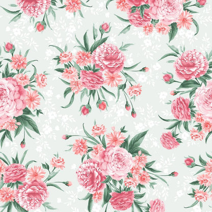 Floral Charm Pack, Garden Picnic, Pink, Green, Black, Maywood Studio, Charm Pack, Pink,