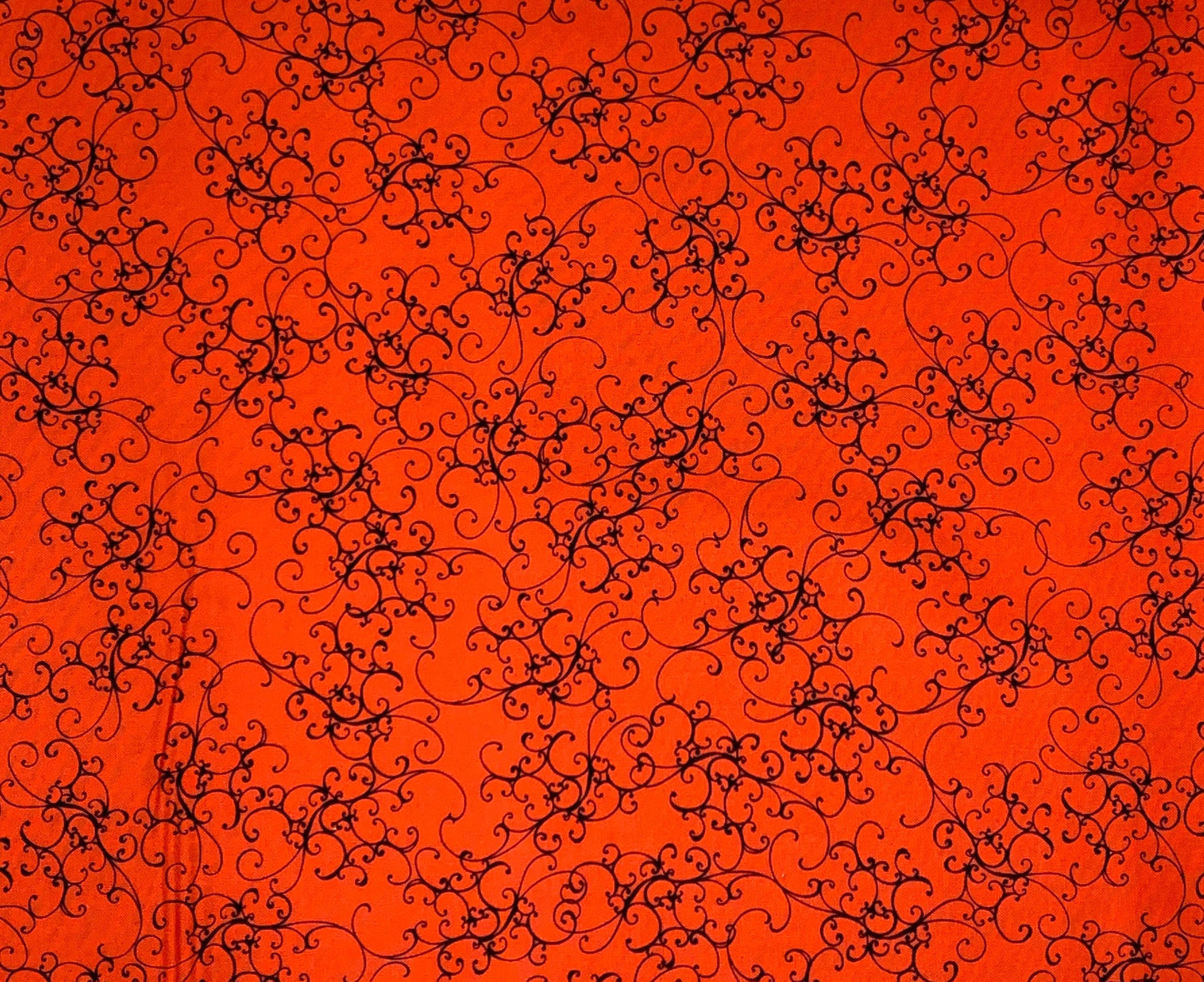 Red Black Elegant Scroll, Loralie Desisgns, Red Cotton Fabric, Yardage, 692482