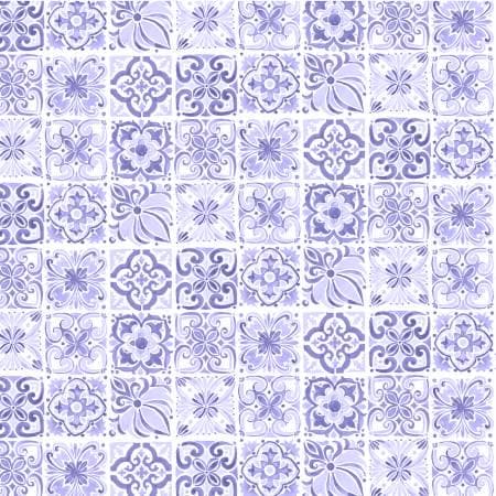 Lavender Purple Tiles Fabric Yardage, Lavender Lemonade, Lavender Tiles, Wilmington Prints