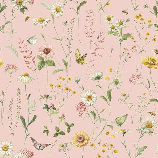 Floral yardage, Blush, Love Me More,Riley Blake, Cotton Fabric Yardage