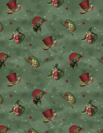 Christmas Winter Fabric Squares, Woodland Snowmen, Wilmington Prints, 5 inches, 42 squares