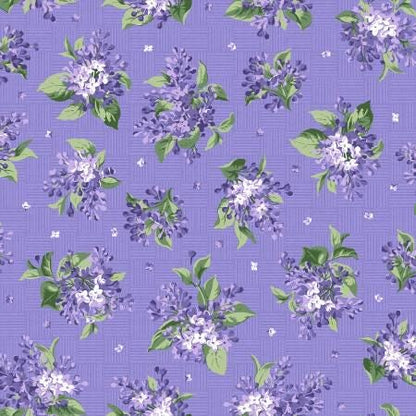 Purple Green Floral Layer Cake, Lilac Lane, Purple, Green, Maywood Studio, 10 inch squares