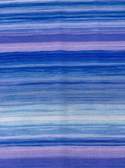 Blue Purple Multi Stripe yardage, Butterfly Dreams, Purple, Blue, Lavender, Timeless Treasures