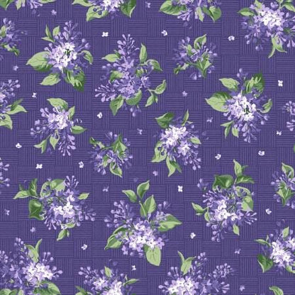 Purple Green Floral Layer Cake, Lilac Lane, Purple, Green, Maywood Studio, 10 inch squares
