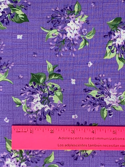 Purple Floral Yardage, Purple Bouquet, Maywood Studio, Fabric Yardage