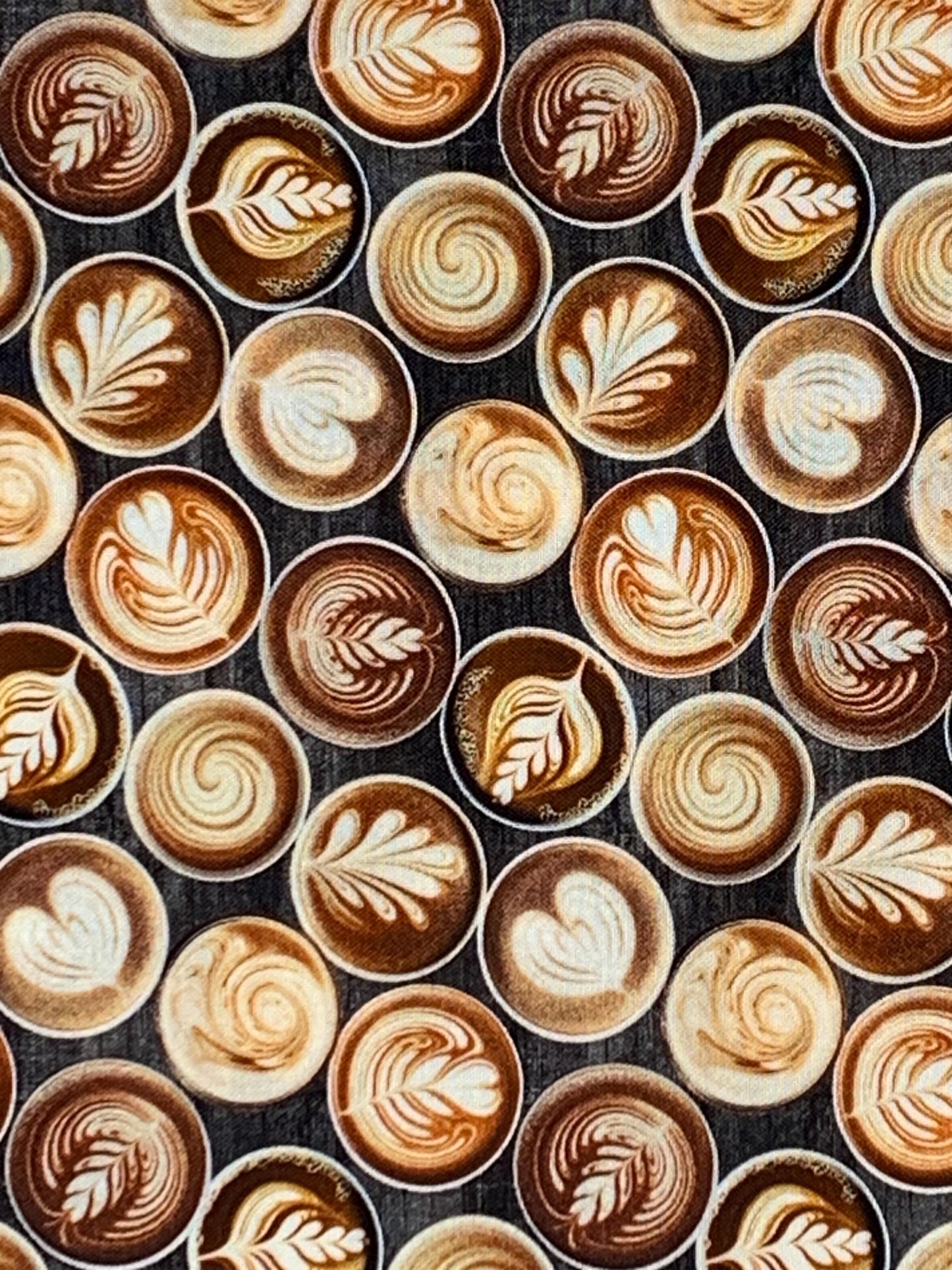 Coffee Fabric Yardage: Latte Art by 3 Wishes