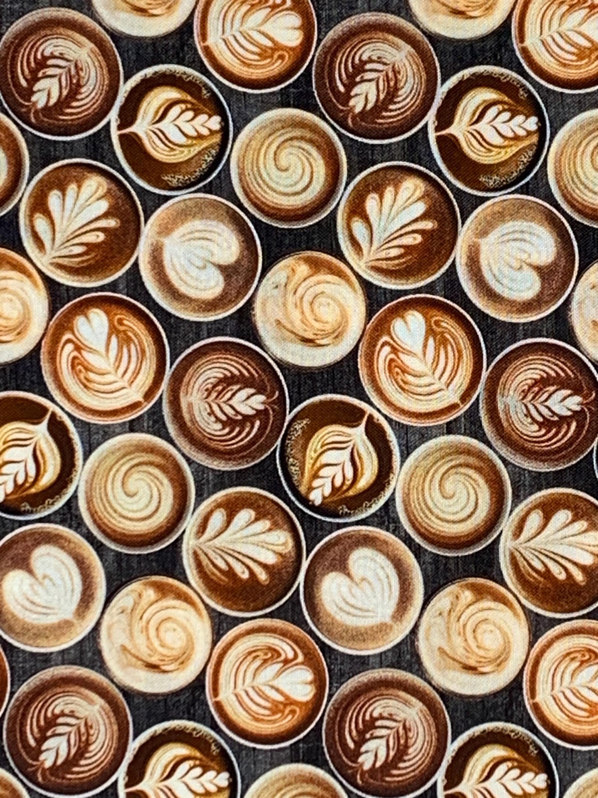 Coffee Fabric Yardage: Latte Art by 3 Wishes