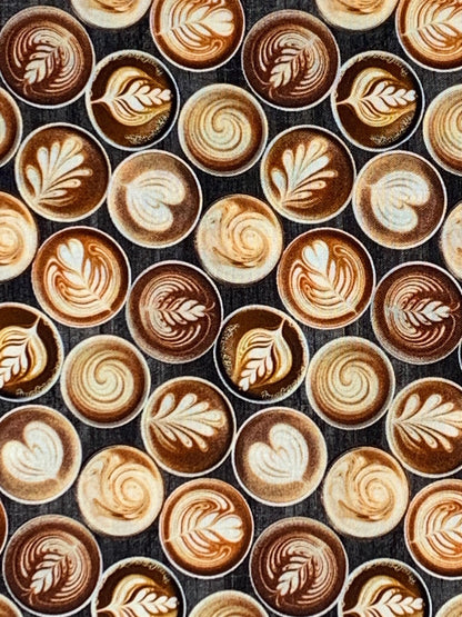 Coffee Fabric Yardage: Latte Art by 3 Wishes