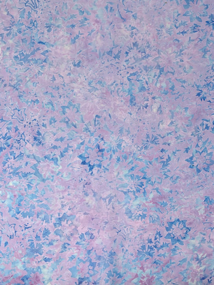 Pink Blue Lavender Batik yardage, Harvest Floral, Timeless Treasres