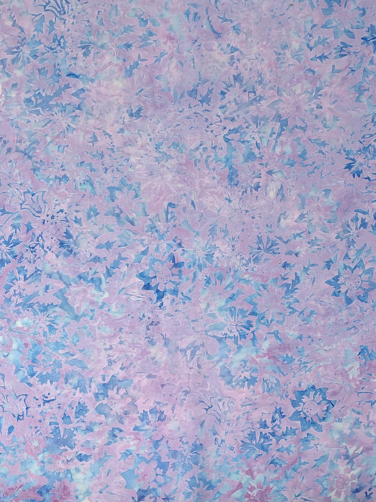 Pink Blue Lavender Batik yardage, Harvest Floral, Timeless Treasres
