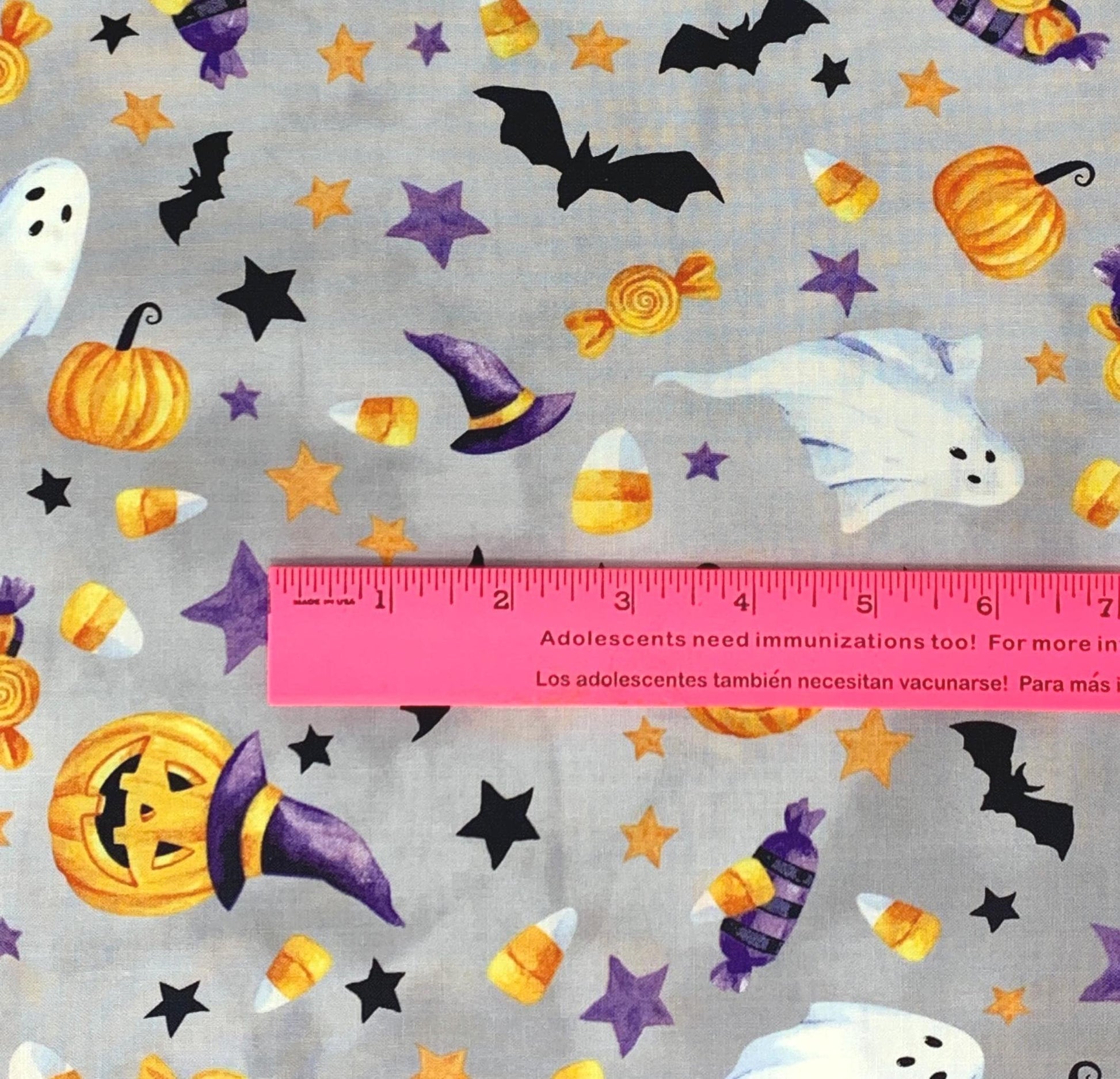 Halloween Fabric Yardage: Boo!, Pumpkins, Ghosts, Bats - Hoffman Fabric