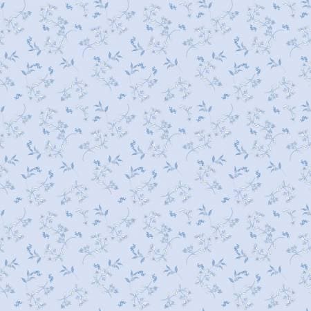 Blue Floral Fabric Squares: Penelope Collection for Riley Blake