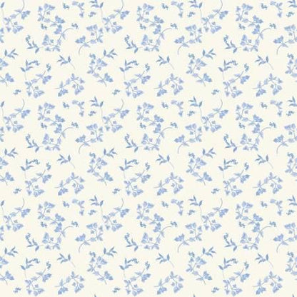 Blue Floral Fabric Squares: Penelope Collection for Riley Blake