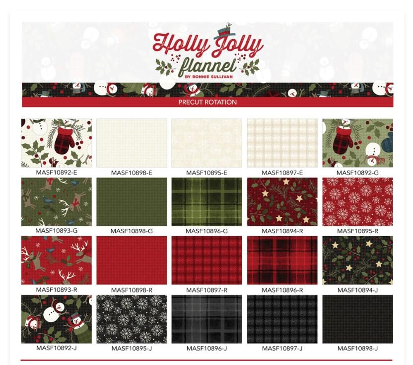 Snowman Charm Pack: Holly Jolly Flannel Charm Pack