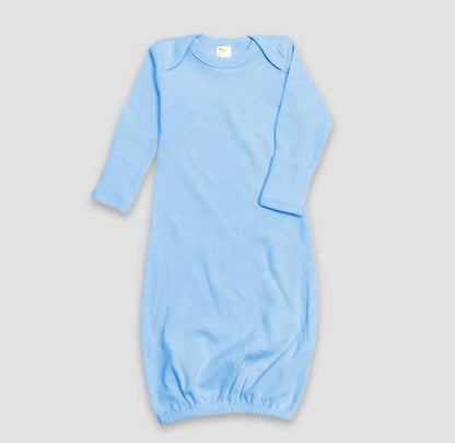 Baby Infant Gown and Cap Set, Blue, Embroidered name personalized