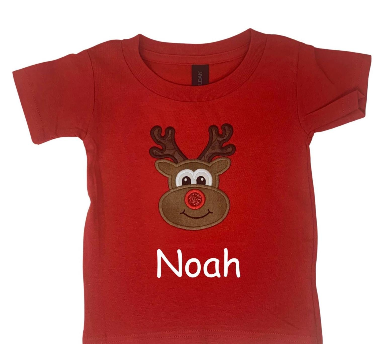 Rudolph Christmas Boys Tee Shirt, Toddler Boys, Personalized