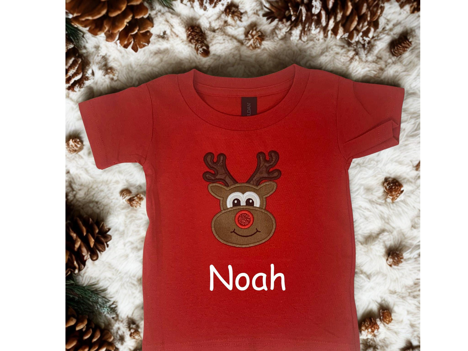 Rudolph Christmas Boys Tee Shirt, Toddler Boys, Personalized
