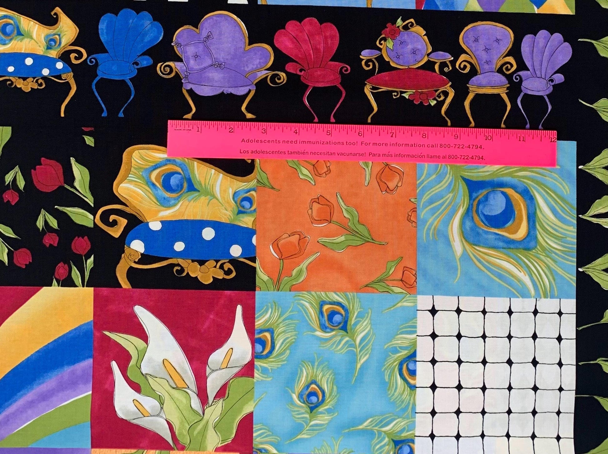 Sitting Pretty Medley Faric Panel, Loralie Designs, 692353B