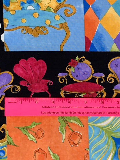 Sitting Pretty Medley Faric Panel, Loralie Designs, 692353B