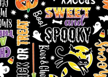 Halloween Fabric Yardage: Monster Mash, Glow in the Dark - Benartex