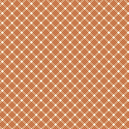 Plaid Fall Yardage: Orange Crisp Plaid Harvest, Benartex
